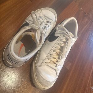 Nike White and Black Blazer Sneakers